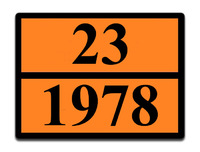 Оранжевая табличка опасный груз 23-1978 (пропан)