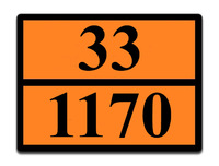 Оранжевая табличка опасный груз 33-1170 (спирт этиловый)