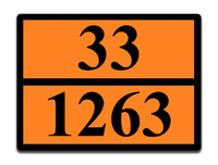 Оранжевая табличка опасный груз 33-1263 (краска)
